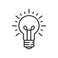 Simple bulb icon art design. vector