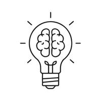 Premium Drawing of an Idea Light Bulb icon. vector