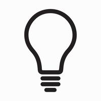 Premium bulb icon line art design Black Line Drawing of an Idea Light Bulb vector