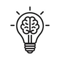 Simple abstract Drawing bulb icon design. vector