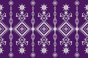 Art embroidery patterns design on violet background vector
