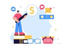 Specialist in Trend Analysis Illustration for Business Development and Project Management in a Flat Style vector