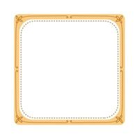 Decorative golden rectangle and square frame with line dot border vector
