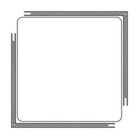 Square box frame with black line pattern. illustration vector