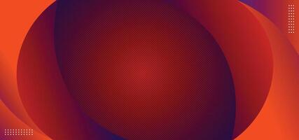 Abstract red gradient circle background with halftone texture vector