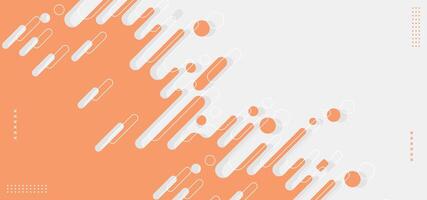 Abstract orange rounded lines isolated on white background vector