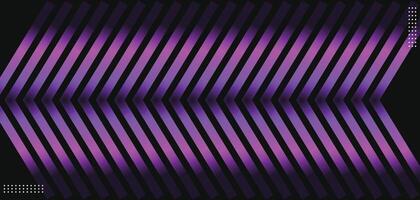 Purple glow lines gradient 3d isolated on black background. vector