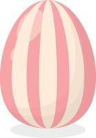 Pink Easter Egg with Simple Shape vector