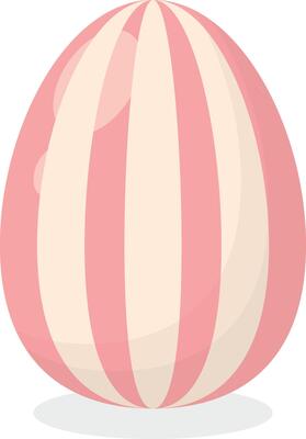 Pink Easter Egg with Simple Shape