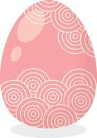 Pink Easter Egg with Trendy Pattern vector