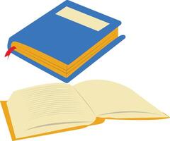 Education Textbook in Closed and Open vector