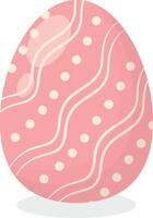 Pink Easter Egg with Simple Style vector