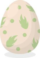 Easter Eggs with Simple Green Pattern vector