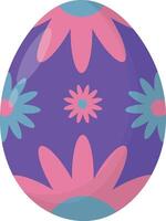 Easter Egg in Flower Pattern Concept vector
