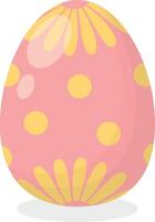 Pink Easter Egg with Cute Pattern Design vector