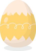 Yellow Easter Egg with Minimalist Style vector