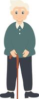 Old Men Character with Green Clothes vector