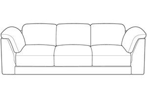 a line drawing of a couch isolated with white background vector