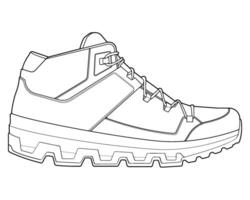 a drawing of a shoe on a white background vector