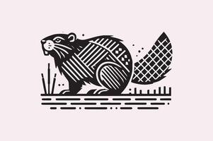 Beaver Silhouette SVG for Scrapbooking and Crafts vector