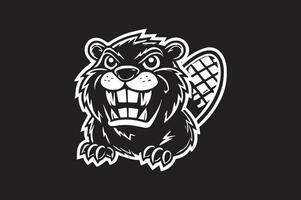 Energetic Beaver Silhouette Graphic for Sublimation vector