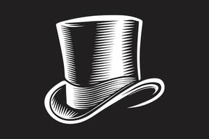 Retro Top Hat for Custom T-Shirts and Apparel vector