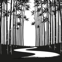 Elegant Bamboo Grove Design for Crafting and Scrapbooking vector