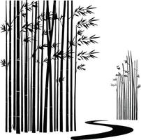 Bamboo Forest Silhouette for Digital Art Projects vector