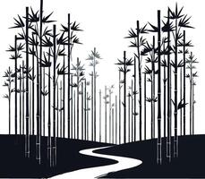 Tropical Bamboo Grove for Invitations and Cards vector
