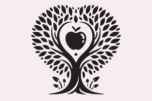 Clean Apple Tree Icon Design for Websites and Apps vector