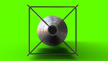 atom bomb with green background photo