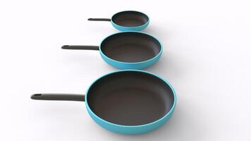 pans with white background photo