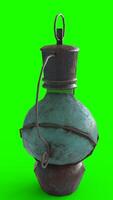 lantern with green background photo