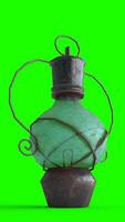 lantern with green background photo