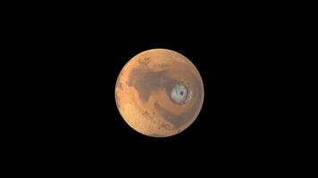 mars planet with black background photo