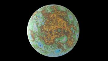 mercury with global digital elevation map photo