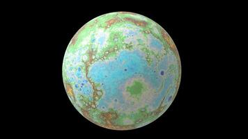 mercury with global digital elevation map photo