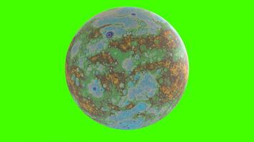 mercury with global digital elevation map photo