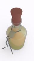 pear in a bottle with white background photo