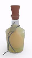 pear in a bottle with white background photo
