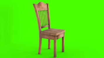 simple chair with green background photo