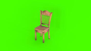 simple chair with green background photo