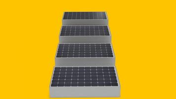 solar plate in bulk with yellow background photo