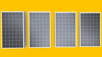 solar plate in bulk with yellow background photo