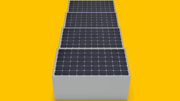 solar plate in bulk with yellow background photo