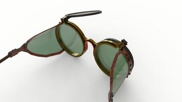 steampunk glasses with white background photo