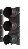 traffic signal light with white background photo