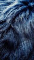 Soft blue fur texture close up showcasing vibrant hues and intricate details photo