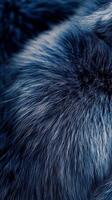 Soft blue fur texture close up showcasing vibrant hues and intricate details photo