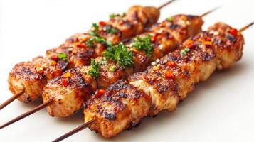 Grilled Chicken Skewers with Parsley and Chili Flakes photo